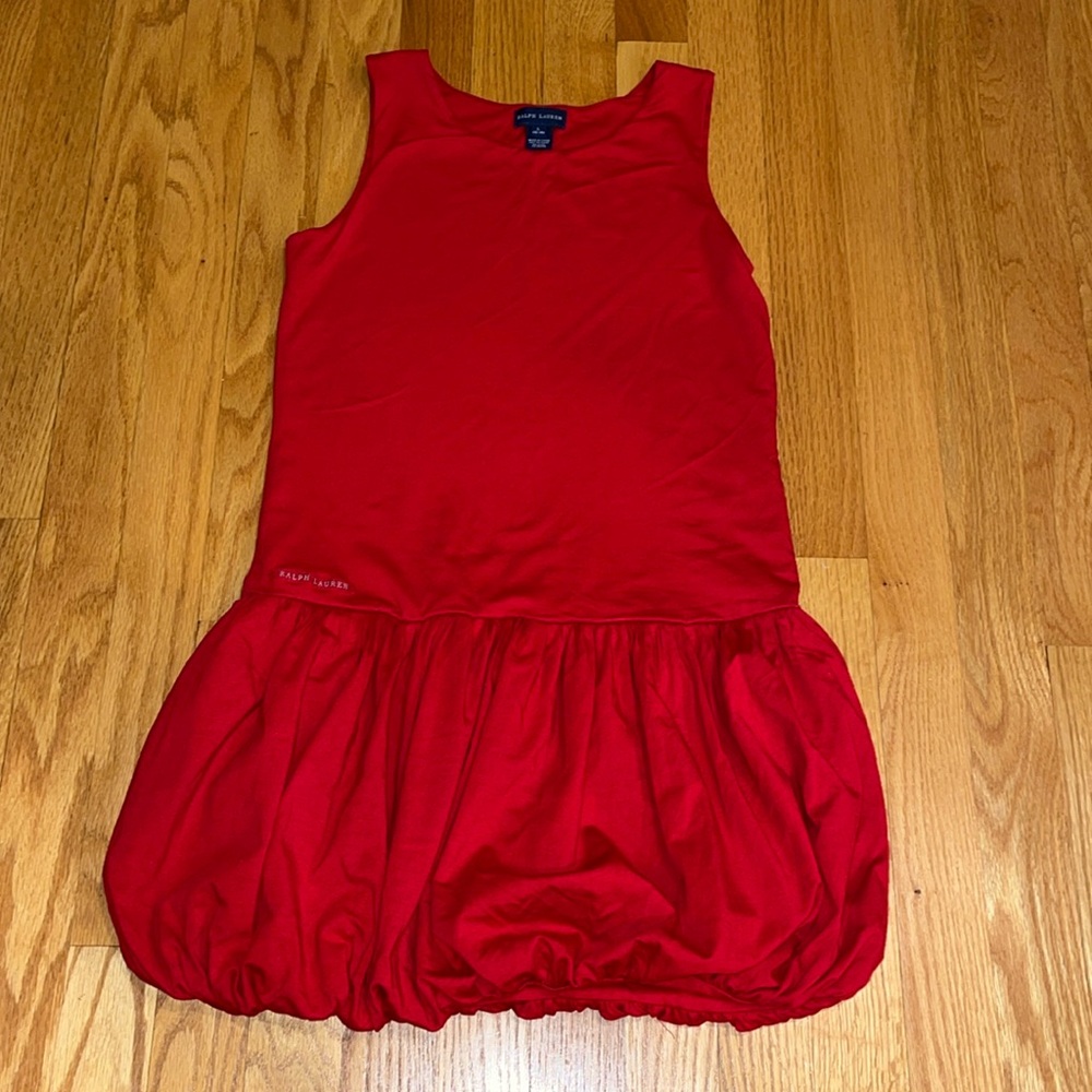 Girls Polo Ralph Lauren bubble hem dress size large- 12-14